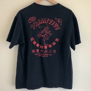 Primitive Grey and Red Skater T-Shirt